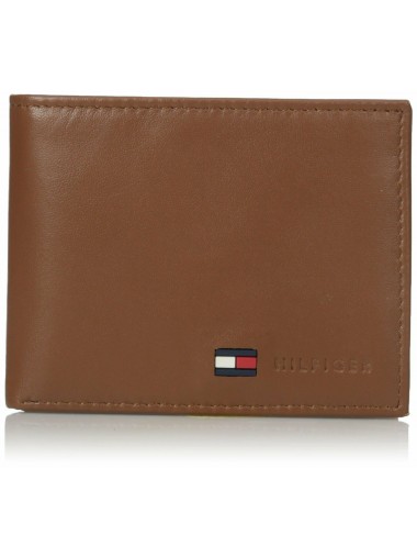 Tommy Hilfiger Men's Leather Passcase Wallet - Tan
